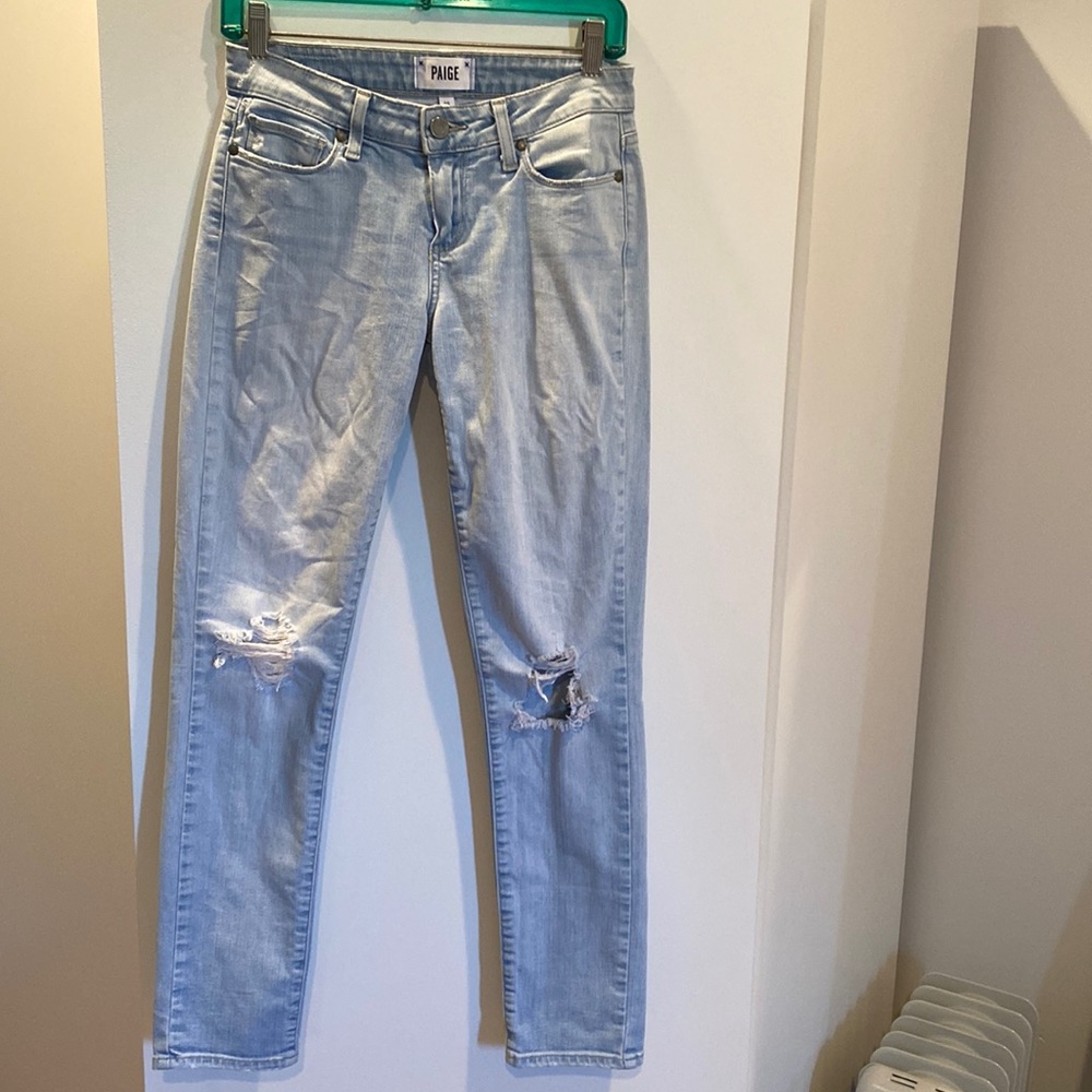 Paige light wash jean